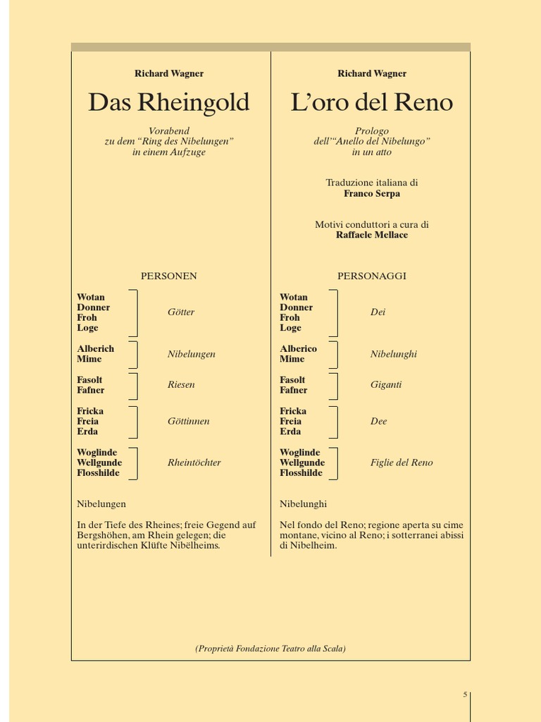 Das rheingold libretto english