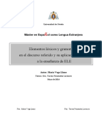 Elementos Léxicos y Gramaticales en El Discurso Referido (2014) María Vega Lozano PDF