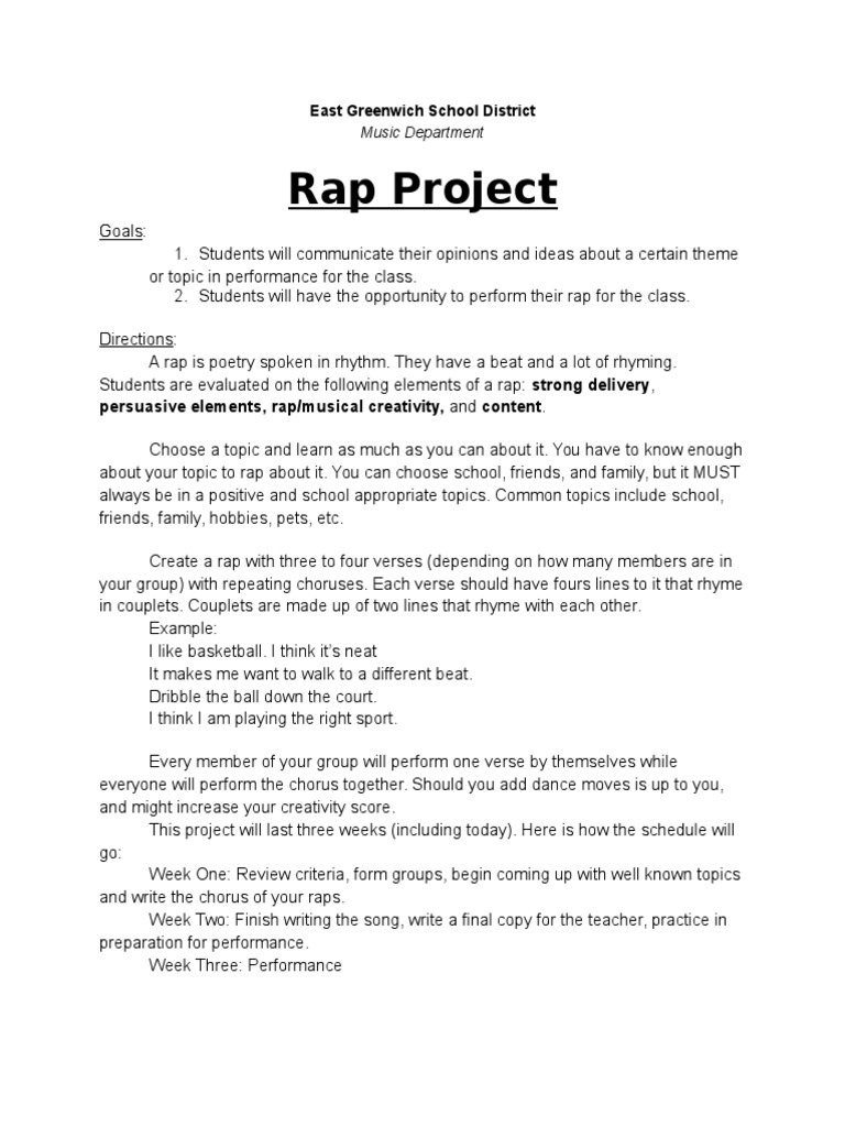 Реферат: Rap Lyrics And The Elements Of Poetry