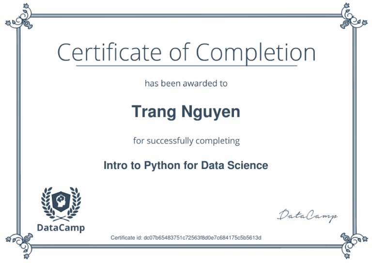 Intro to Python for Data Science Certificate | PDF