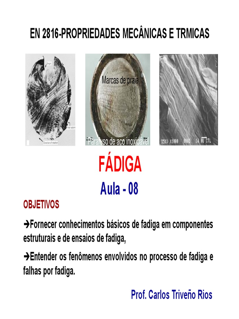 Fadiga em Componentes Estruturais | PDF | Estresse (Mecânica) | Fadiga ...