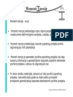 Elastostatika Elvedin Kljuno Predavanja Mart 2016 Momenti Inercije PDF