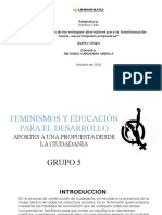 Feminismos y Educación para El Desarrollo 1 y 2 Parte Uniminuto Semestre 3
