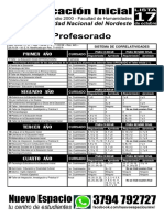 Profesorado en Educación Inicial - Plan de Estudios 2000