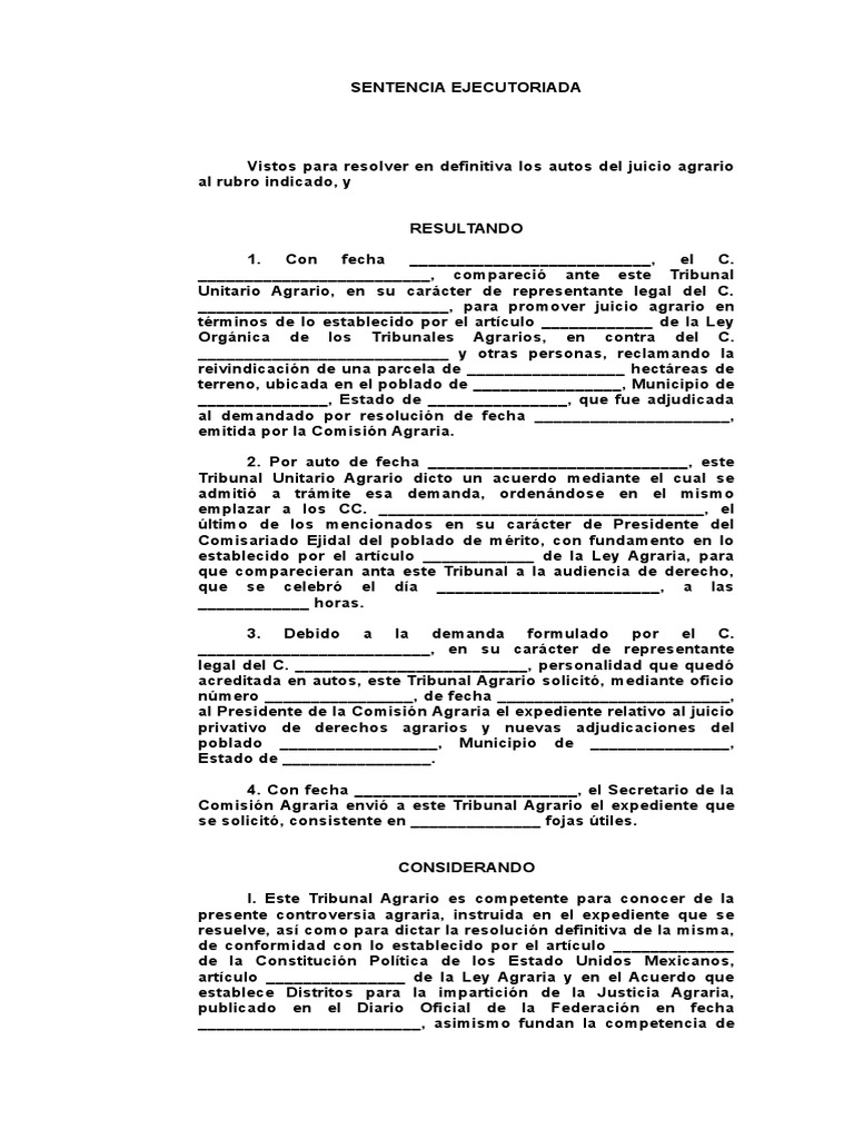SENTENCIA EJECUTORIADA | Res Judicata | Demanda judicial