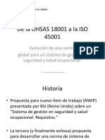 De La Ohsas 18001 a La Iso 45001