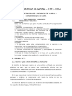 Plan Gobierno Municipal Pacaraos 2011-2014