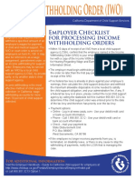 Employer Checklist for Processing Iwo