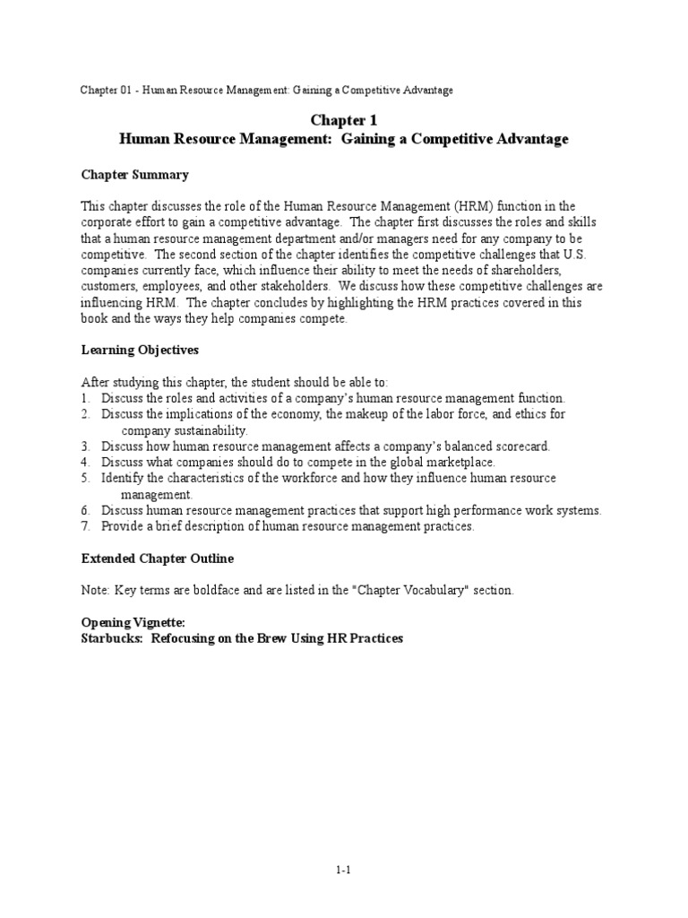 HRM for Competitive Advantage | PDF | Human Resource Management ...