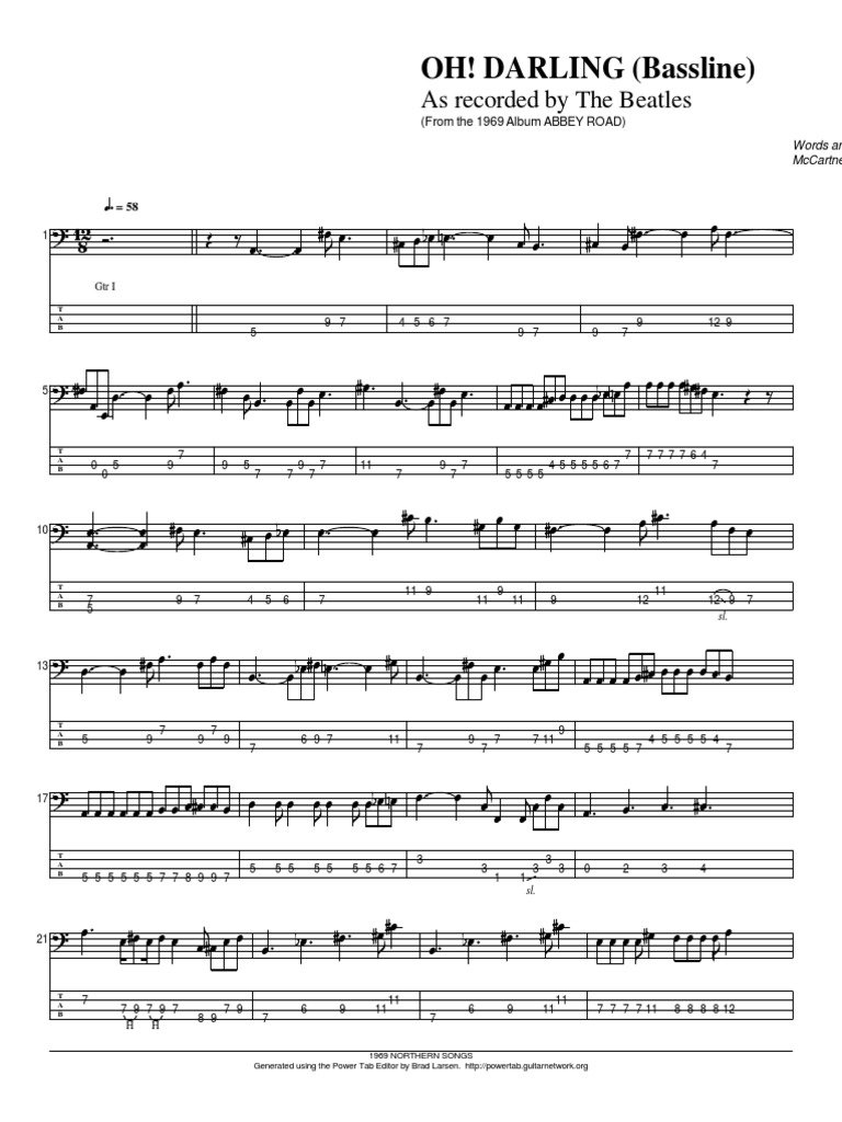 Oh Darling Pdf Pdf Paul Mc Cartney Apple Records
