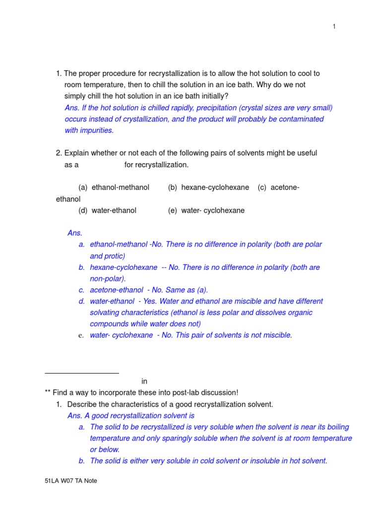Recrystallization and Extraction Techniques | PDF | Solubility | Solvent