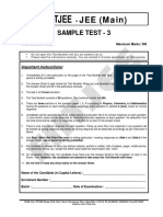 Jee Main Sample Test 3 With Ans Key