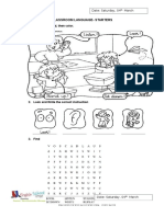 Classroom Language-Starters: 1. Follow and Read, Then Color