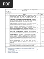 Pre-Req:: Calculus For Engineers L, T, P, J, C 3, 0,2,0, 4 Topics L Hrs SLO