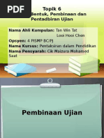 Reka Bentuk Pembinaan Dan Pentadbiran Ujian