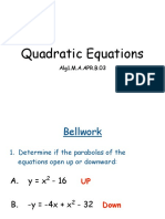Determining Quadratic Equations
