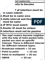 Ospf neighborship requirements and states