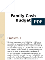 family cash budget