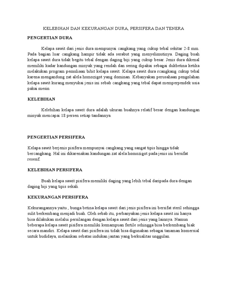 Kelebihan Dan Kekurangan Dura Pdf