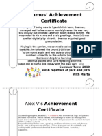 Summer Certificate Seamus' & Alex V's (2010)
