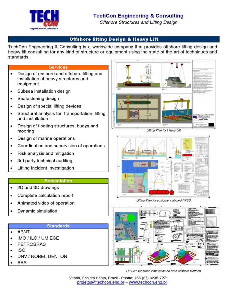 Techcon Offshore And Subsea Lifting Pdf Crane Machine