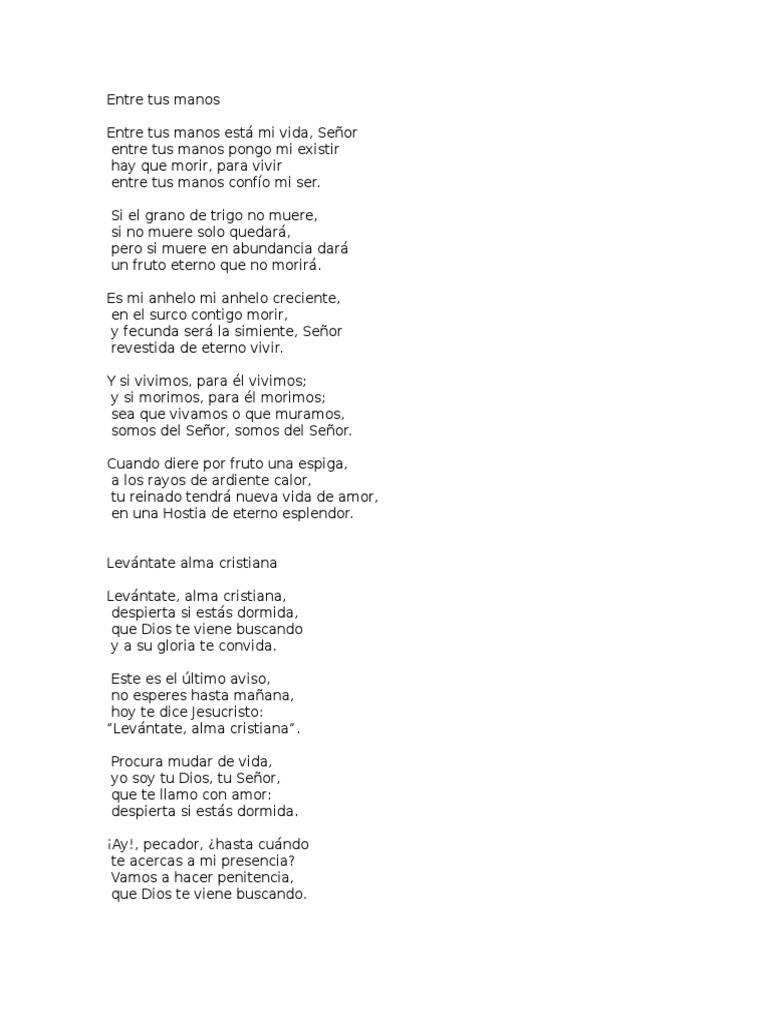 Entre Tus Manos | PDF