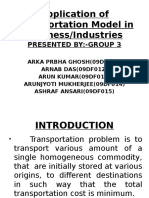 Application of Transportation Model in Business MAIN