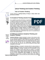 Chapter 5: Analytical Thinking and Creative Thinking