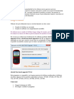 Instrucciones Del One Touch V5.3.6 PDF