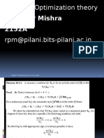Rajesh P Mishra 2152A: Classical Optimization Theory