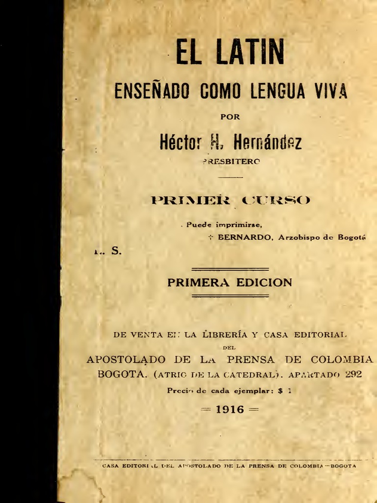 Latín Enseñado Como Lengua Viva PDF | PDF | Verbo | Sustantivo