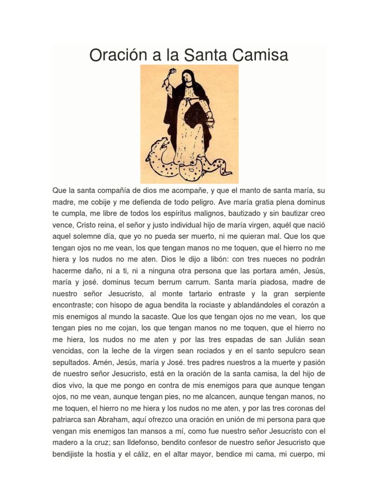 Oracion a La Santa Camisa