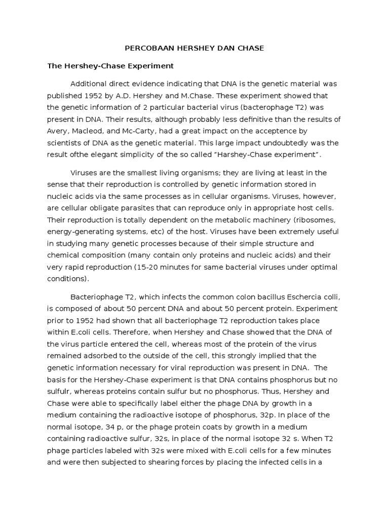Percobaan Hershey Dan Chase Pdf Virus Tree Of Life Biology