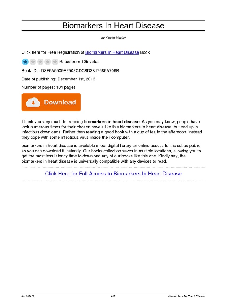 Biomarkers in Heart Disease | PDF | Wellness | Medical