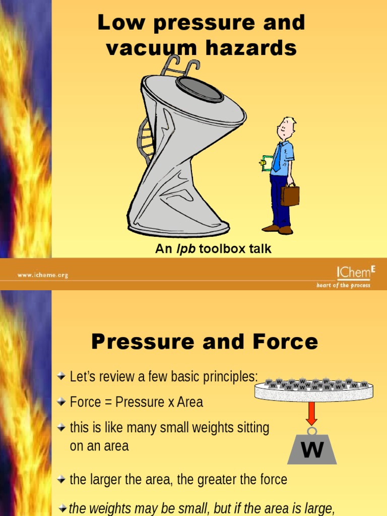 Vacuum Hazards Vacuum Pounds Per Square Inch