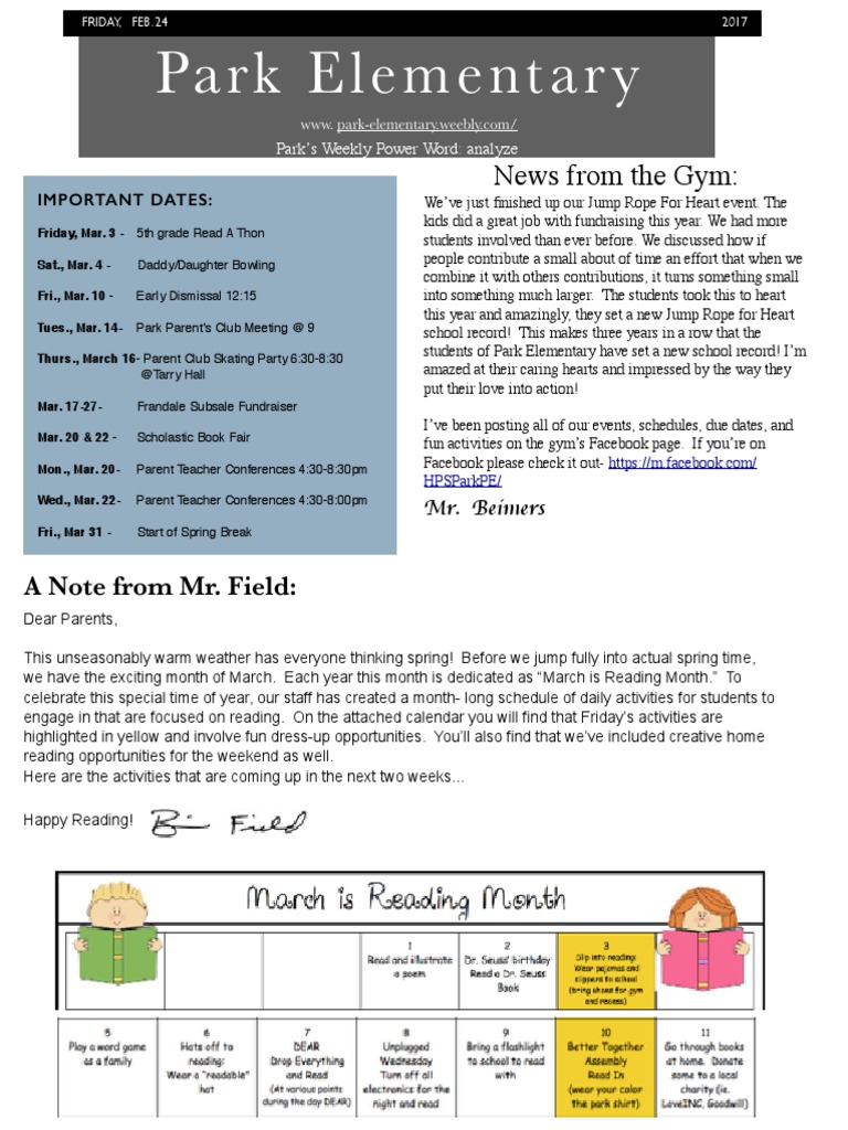 2 24 17 Newsletter | PDF | Social Science | Wellness
