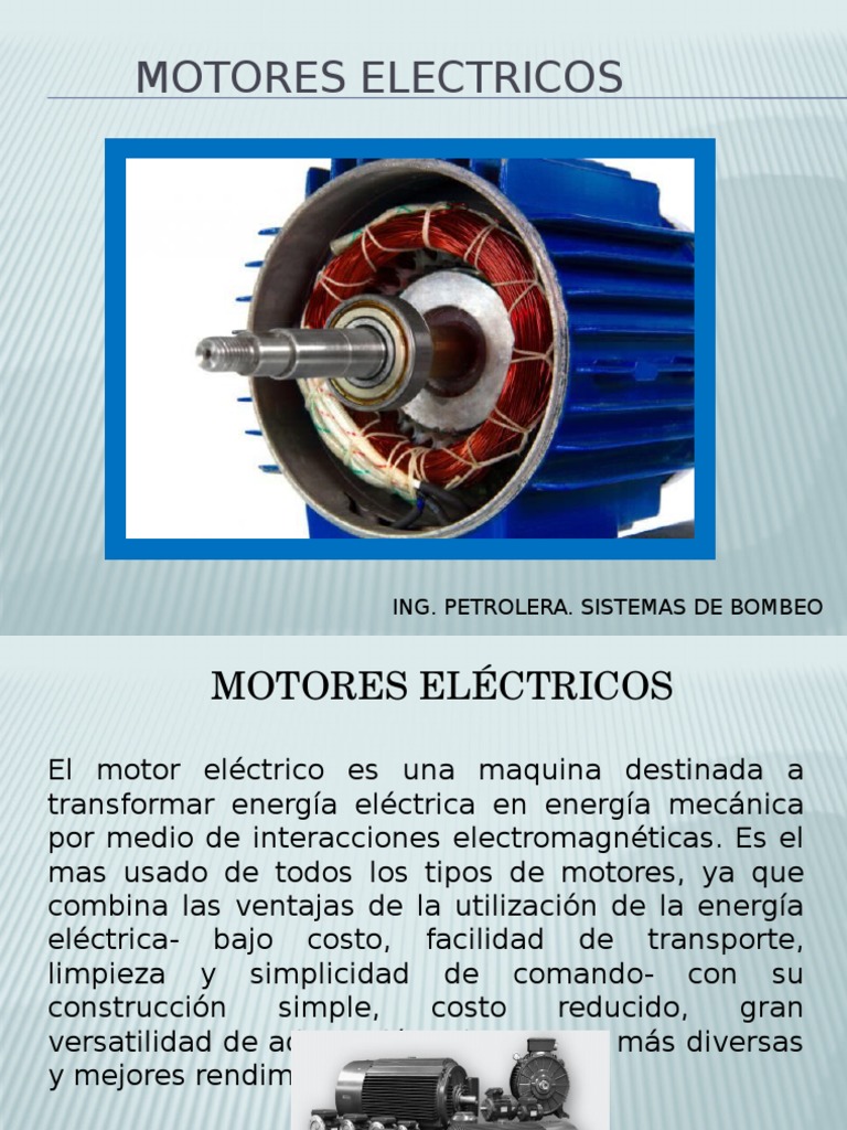 motores eléctricos definición tipos especificaciones