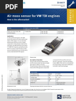 Air Mass Sensor For VW TDI Engines PDF