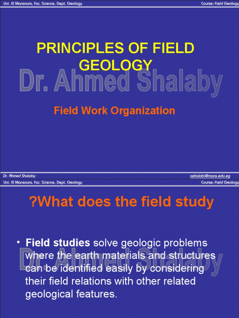 Principles of Field Geology PDF Geology Field Research