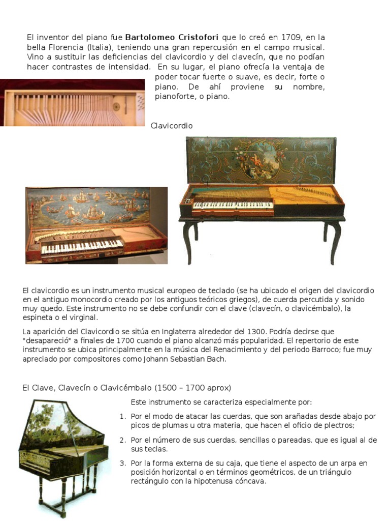 El Inventor Del Piano PDF Clave Piano