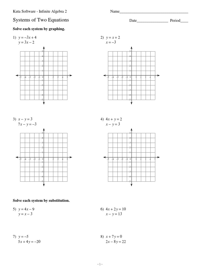 Systems Of Two Equations Equations Mathematical Analysis