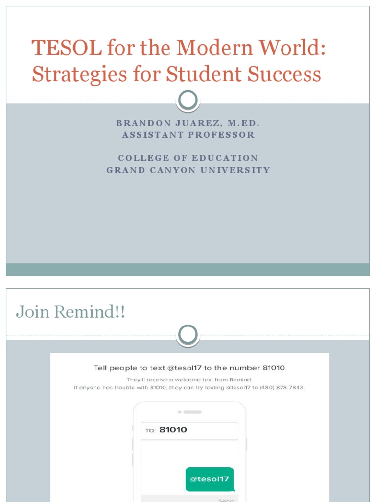 TESOL For The Modern World: Strategies For Student Success | PDF