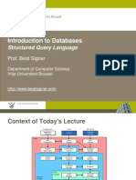 Introduction To Databases: Structured Query Language