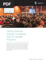 Helping Pharmas Manage Compliance Risks for Speaker Programs