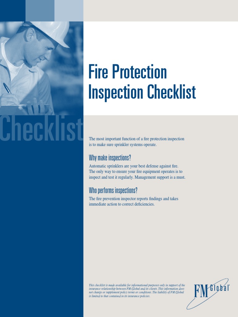 FireProtectionInspectionChecklistEn.pdf Fire Sprinkler System Valve