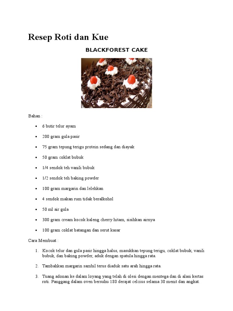 Resep Black Forest Pdf