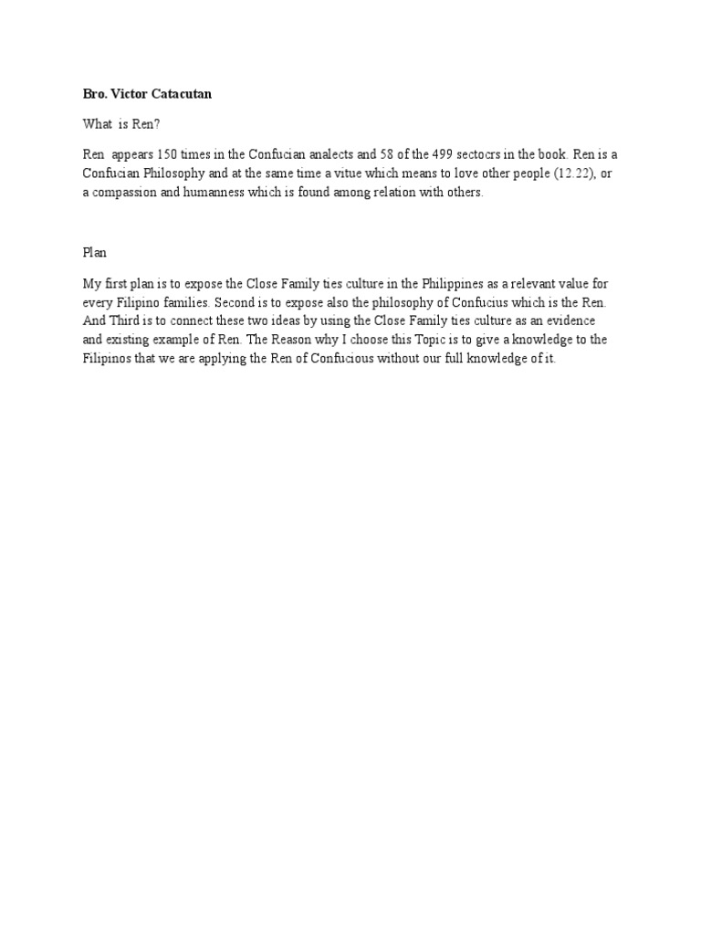 Understanding Ren in Confucianism | PDF
