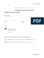 Multiple Choice Questions for Chemical Engineering Courses