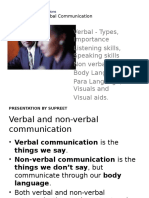 Professional Communication: Verbal and Non-verbal Cues