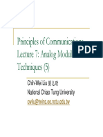 Principles of Communications Lecture 7: Analog Modulation Techniques
